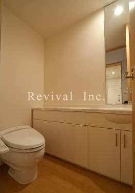 トイレ　広めの手洗い付きでございます