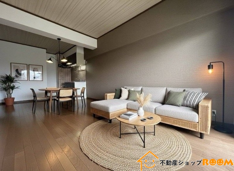 ＪＲ鹿児島本線 西牟田駅 徒歩22分 5階建 築28年の居間写真