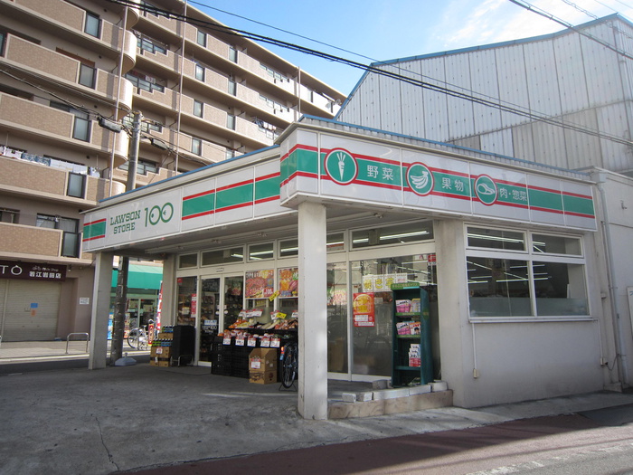 コンビニ　ローソンストア100若江店（コンビニ）まで90m