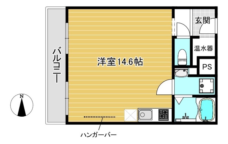 百万遍ハイツの間取り写真