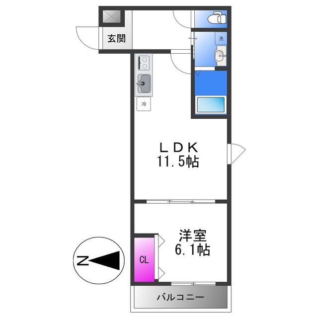フジパレス喜連瓜破V番館の間取り写真