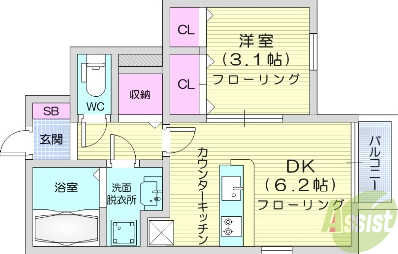 LINK STAGE富沢駅前3の間取り写真