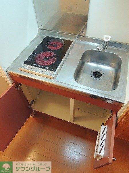 キッチン　電気コンロ２口.