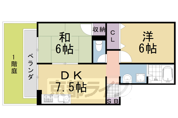 阪急嵐山線 上桂駅 徒歩5分 2階建 築32年の間取り写真