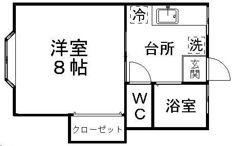 天神沢コーポの間取り写真