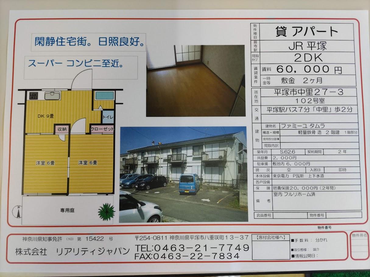 ファミーユ田村の間取り写真
