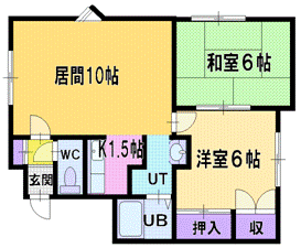 地下鉄東豊線 福住駅 徒歩30分 2階建 築35年の間取り写真