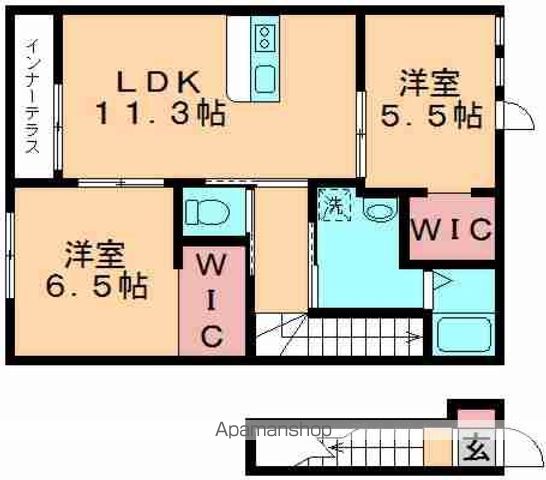 千葉都市モノレール 千城台北駅 徒歩9分 2階建 築10年の間取り写真