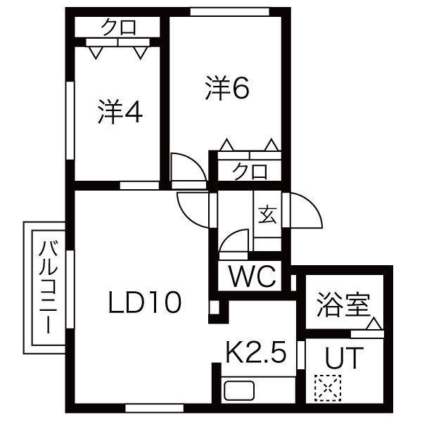地下鉄南北線 南平岸駅 徒歩3分 4階建 築10年の間取り写真