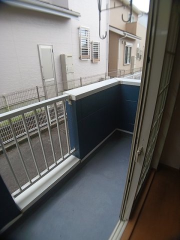 バルコニー　外からの目が気にならないバルコニーで洗濯物が干せます