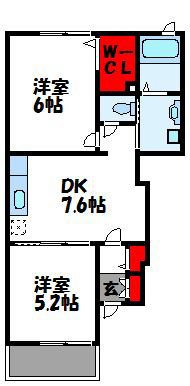 ＪＲ鹿児島本線 赤間駅 徒歩29分 2階建 築19年の間取り写真