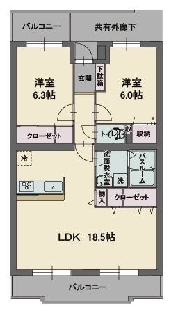 グリーングラスSの間取り