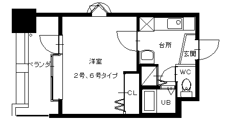 ニューサンリバー8番館の間取り