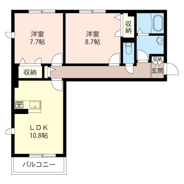 クロシェットｎ　IIの間取り