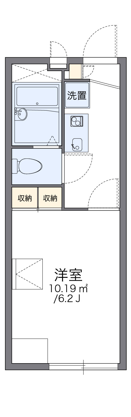 鹿児島市田上のアパートの間取り