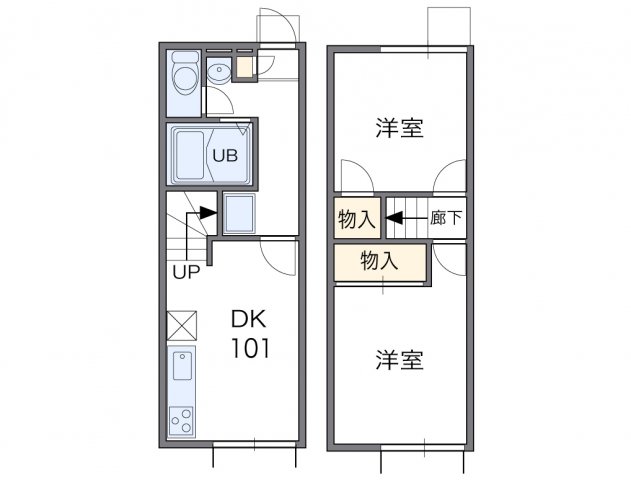 レオパレス１１８IIの間取り