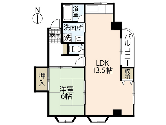 広島市東区戸坂千足のマンションの間取り