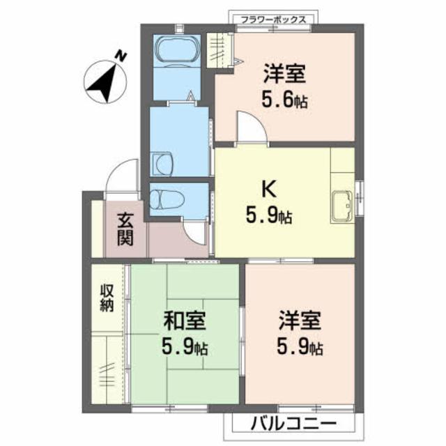 ソレアードハウスＳＡＨＡＲＡ　Ａの間取り