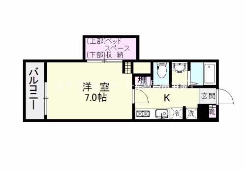 鹿児島市鴨池のマンションの間取り