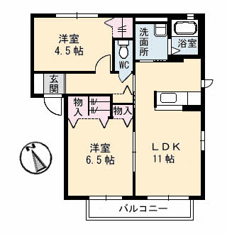 グランマスト広駅前Bの間取り