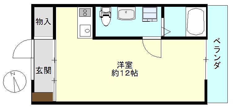 上田市材木町のマンションの間取り