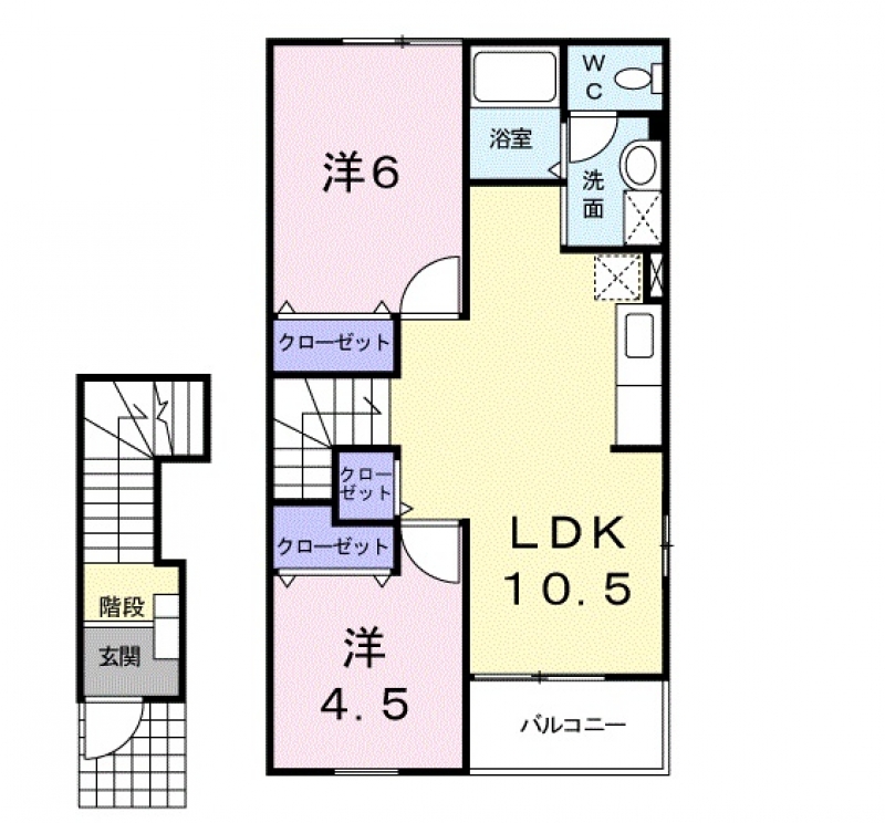 カンパヌール　Ａの間取り