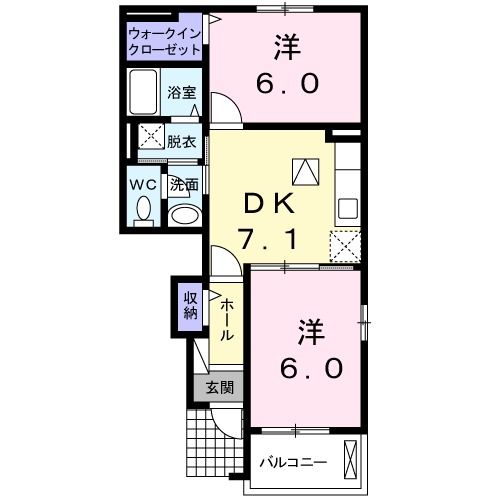 フローレス　ミホムカイの間取り