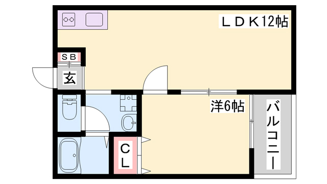 【BLAN　CUBE神戸北　E棟の間取り】