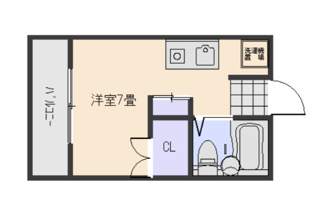 広島市中区住吉町のマンションの間取り