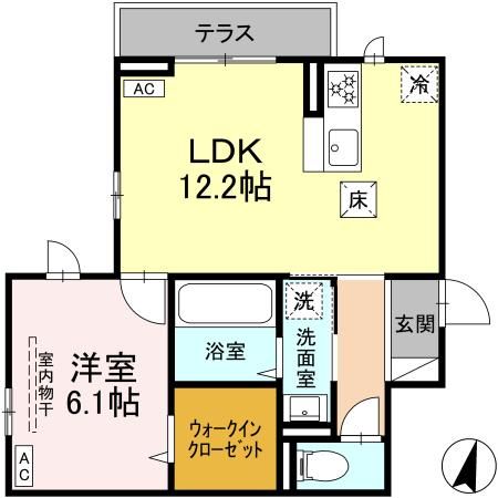 （仮）D-ROOM富沢西4丁目PJ　Bの間取り