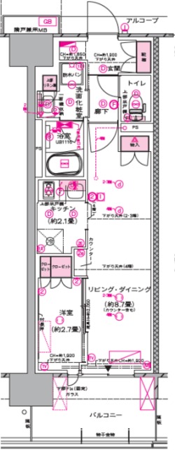 プラウド川越の間取り