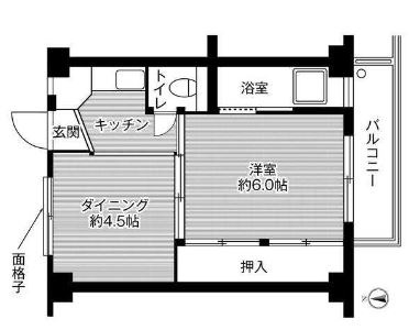 倉敷市玉島上成のマンションの間取り