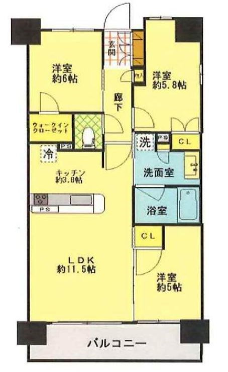 シエリアシティ明石大久保C棟の間取り