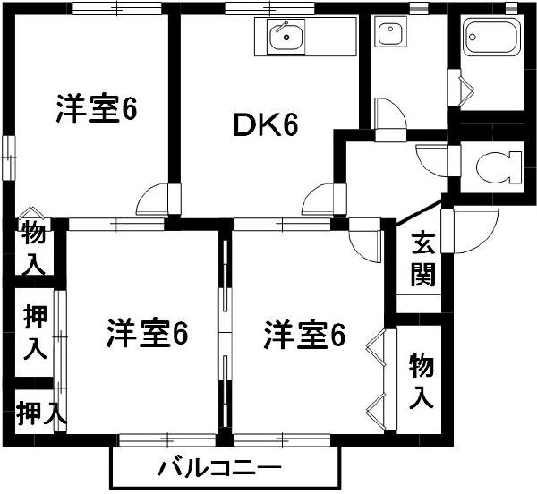 サンルミエール　豊川　Ａ棟の間取り