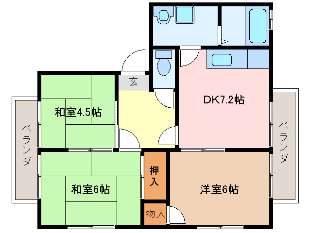 コーポ駅部田の間取り