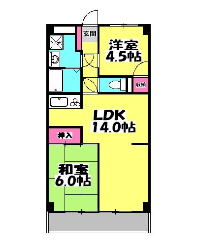 ライオンズマンション本川越の間取り