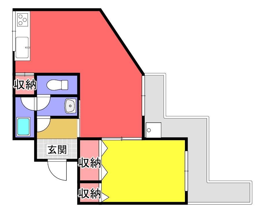 南岩国マンションの間取り