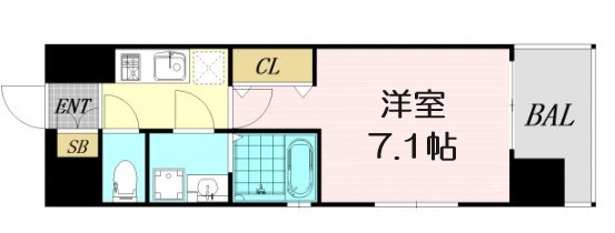 ワールドアイ難波南ポルタの間取り