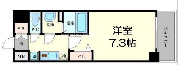 ファステート難波グランプリの間取り