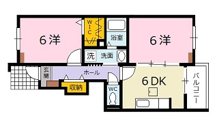 安芸高田市吉田町吉田のアパートの間取り