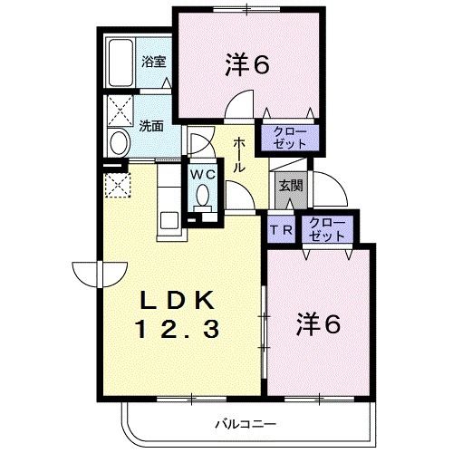 旭川市東光六条のマンションの間取り