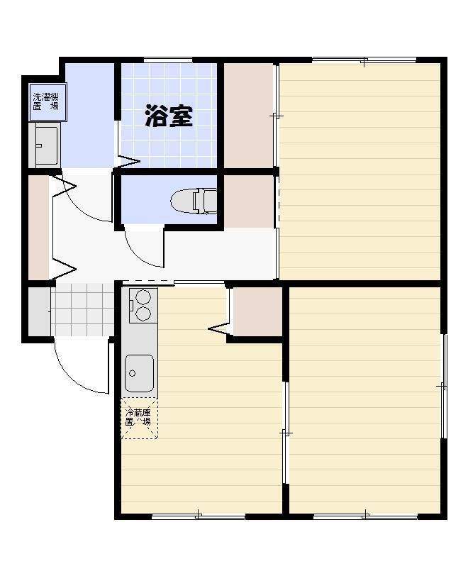 鹿児島市谷山中央のアパートの間取り