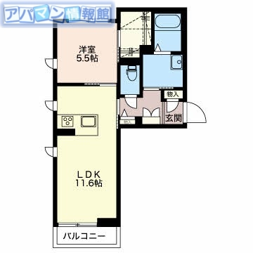 新潟市中央区関屋浜松町のマンションの間取り