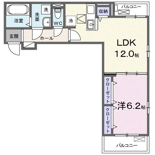 さいたま市見沼区深作のアパートの間取り