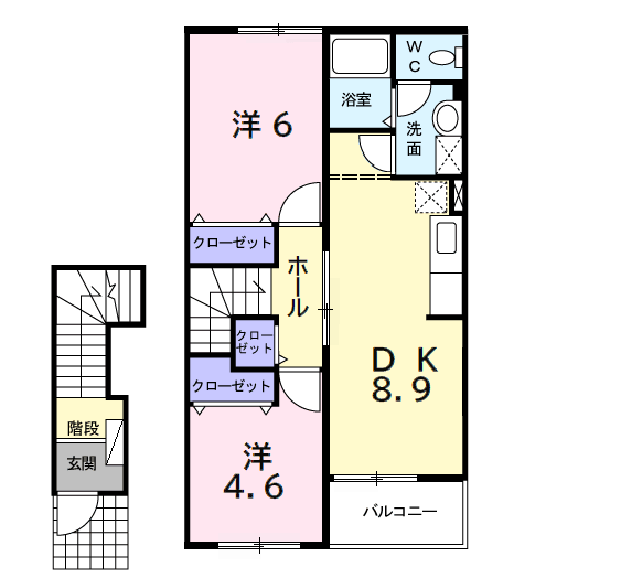 ソレアードＡの間取り