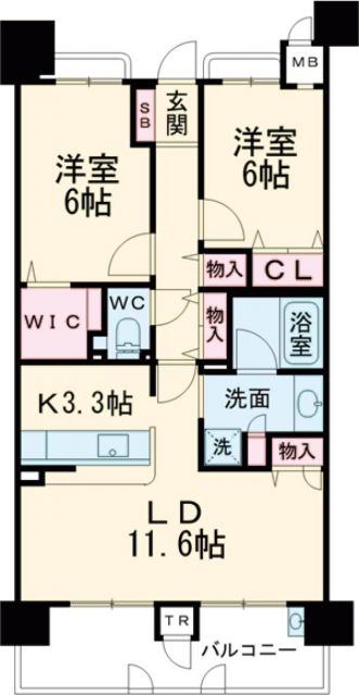 ジェイシティ中新町の間取り