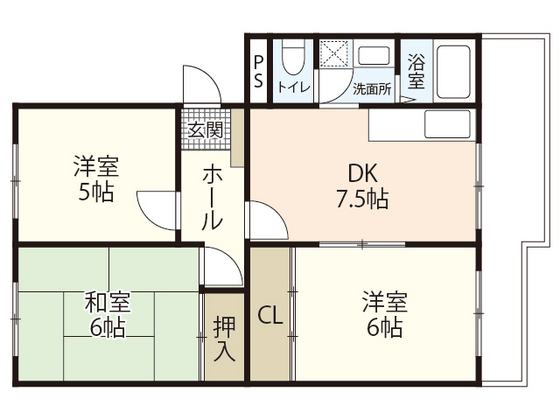 広島市西区井口のマンションの間取り