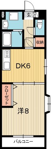 高知市塩田町のマンションの間取り