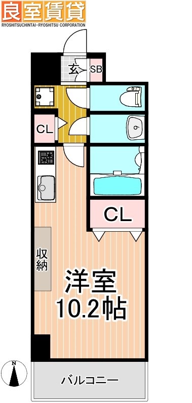 名古屋市中区新栄のマンションの間取り