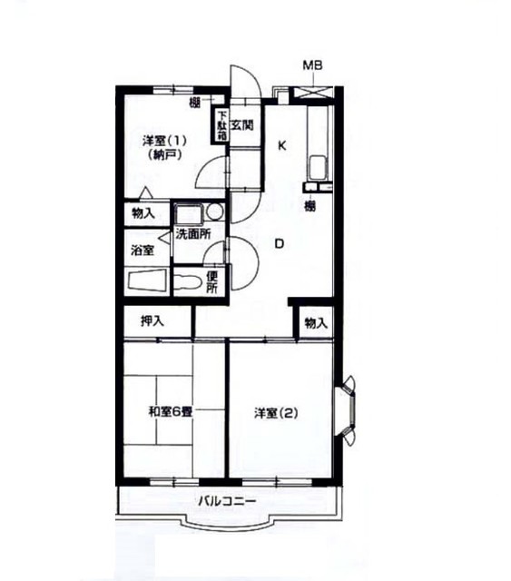 横浜市泉区中田東のマンションの間取り